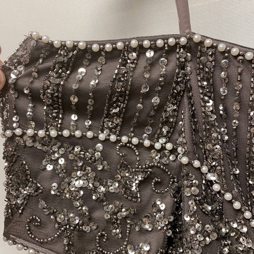 Adrianna Papell plus size off shoulder gown - Picture 11 of 13
